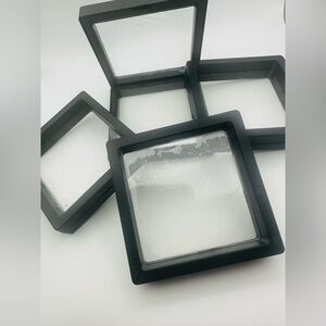 Black Display Frames, with plastic background (Set 4)